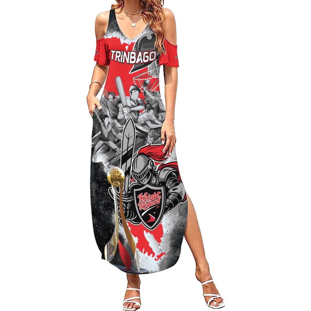 Personalized Trinbago Cricket Knight Riders Champion Family Matching Summer Maxi Dress and Hawaiian Shirt - Wonder Print Shop