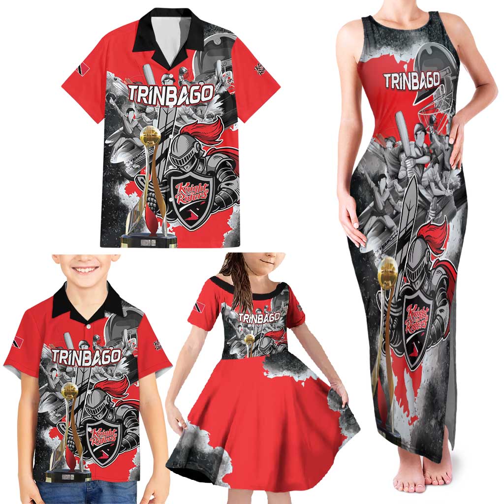 Personalized Trinbago Cricket Knight Riders Champion Family Matching Tank Maxi Dress and Hawaiian Shirt - Wonder Print Shop