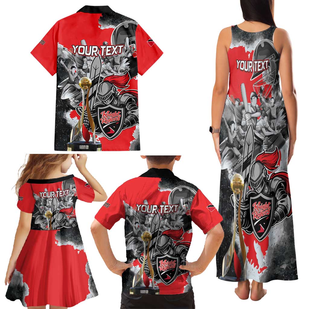 Personalized Trinbago Cricket Knight Riders Champion Family Matching Tank Maxi Dress and Hawaiian Shirt - Wonder Print Shop