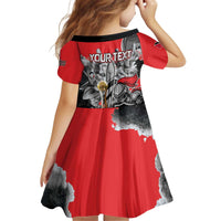 Personalized Trinbago Cricket Knight Riders Champion Kid Short Sleeve Dress - Wonder Print Shop