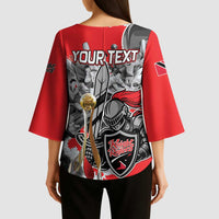 Personalized Trinbago Cricket Knight Riders Champion Kimono Sleeve Blouse - Wonder Print Shop