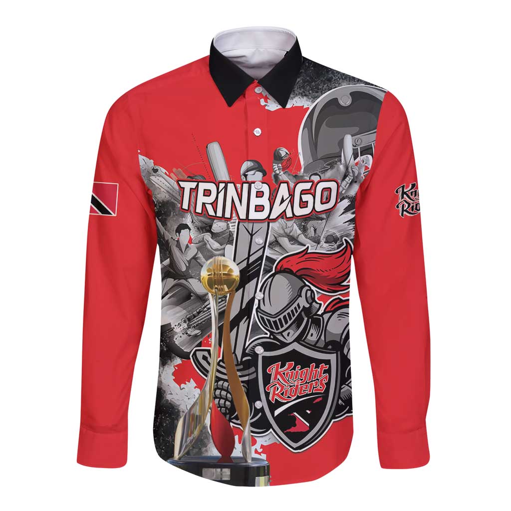 Personalized Trinbago Cricket Knight Riders Champion Long Sleeve Button Shirt - Wonder Print Shop