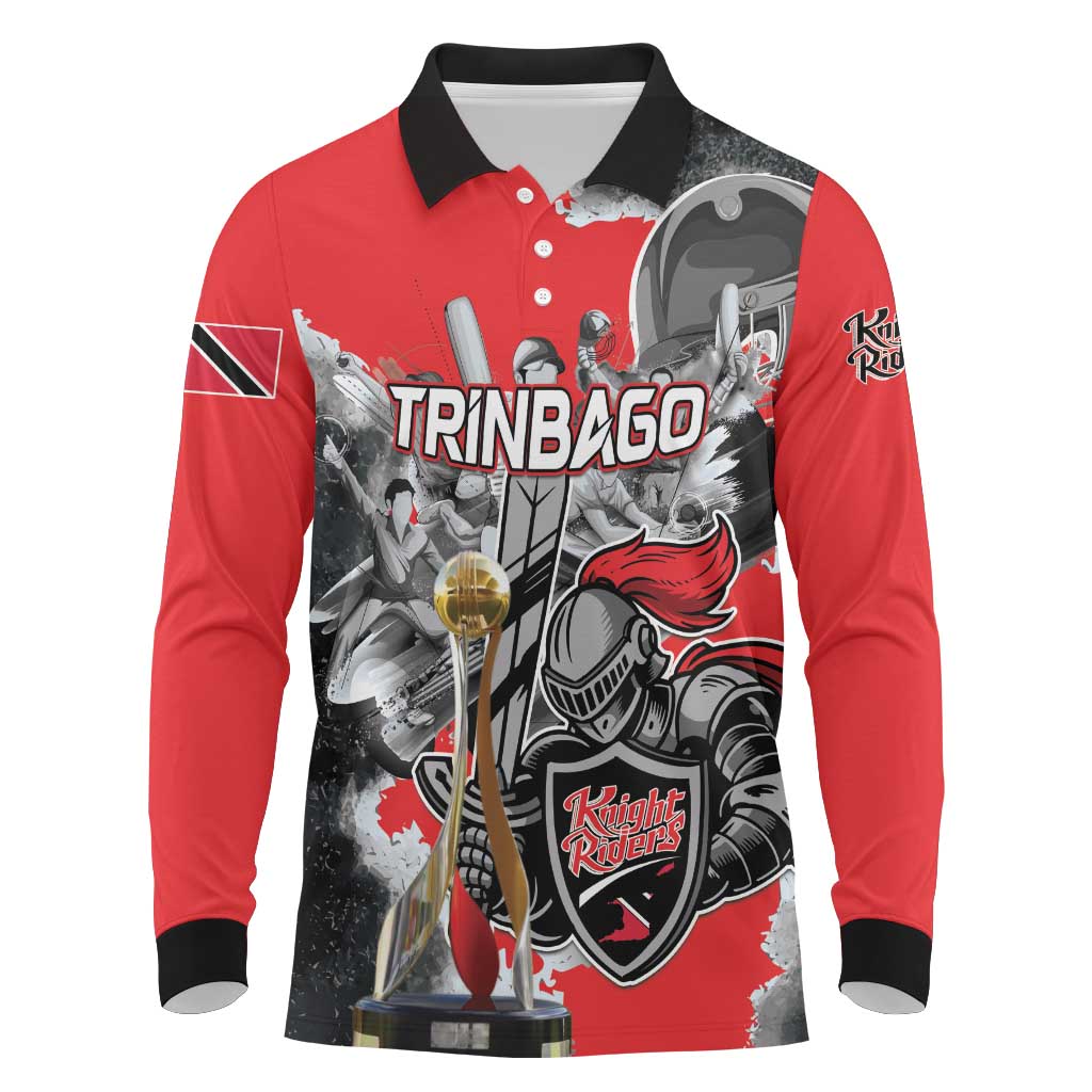 Personalized Trinbago Cricket Knight Riders Champion Long Sleeve Polo Shirt - Wonder Print Shop