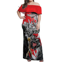 Personalized Trinbago Cricket Knight Riders Champion Off Shoulder Maxi Dress - Wonder Print Shop