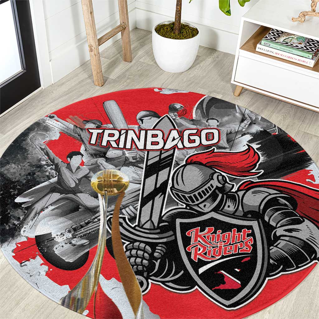 Trinbago Cricket Knight Riders Champion Round Carpet - Wonder Print Shop
