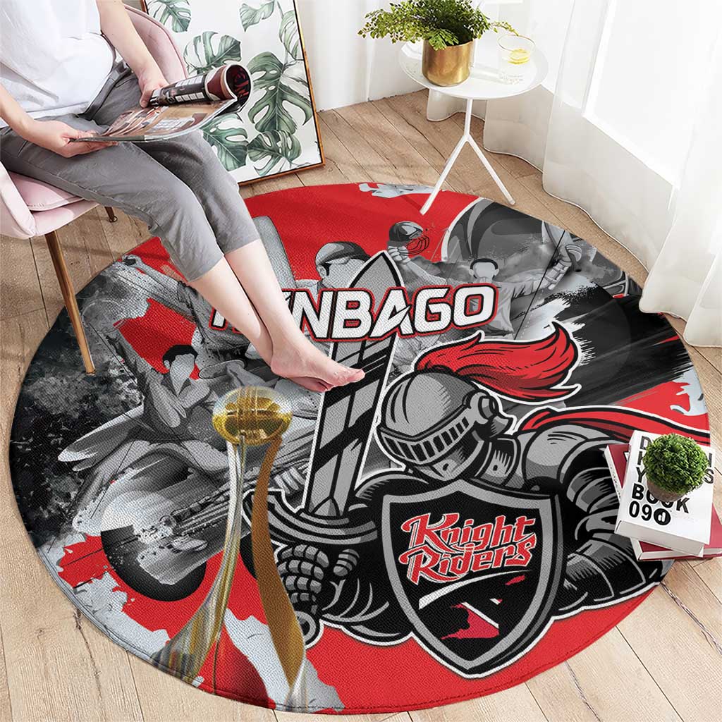 Trinbago Cricket Knight Riders Champion Round Carpet - Wonder Print Shop