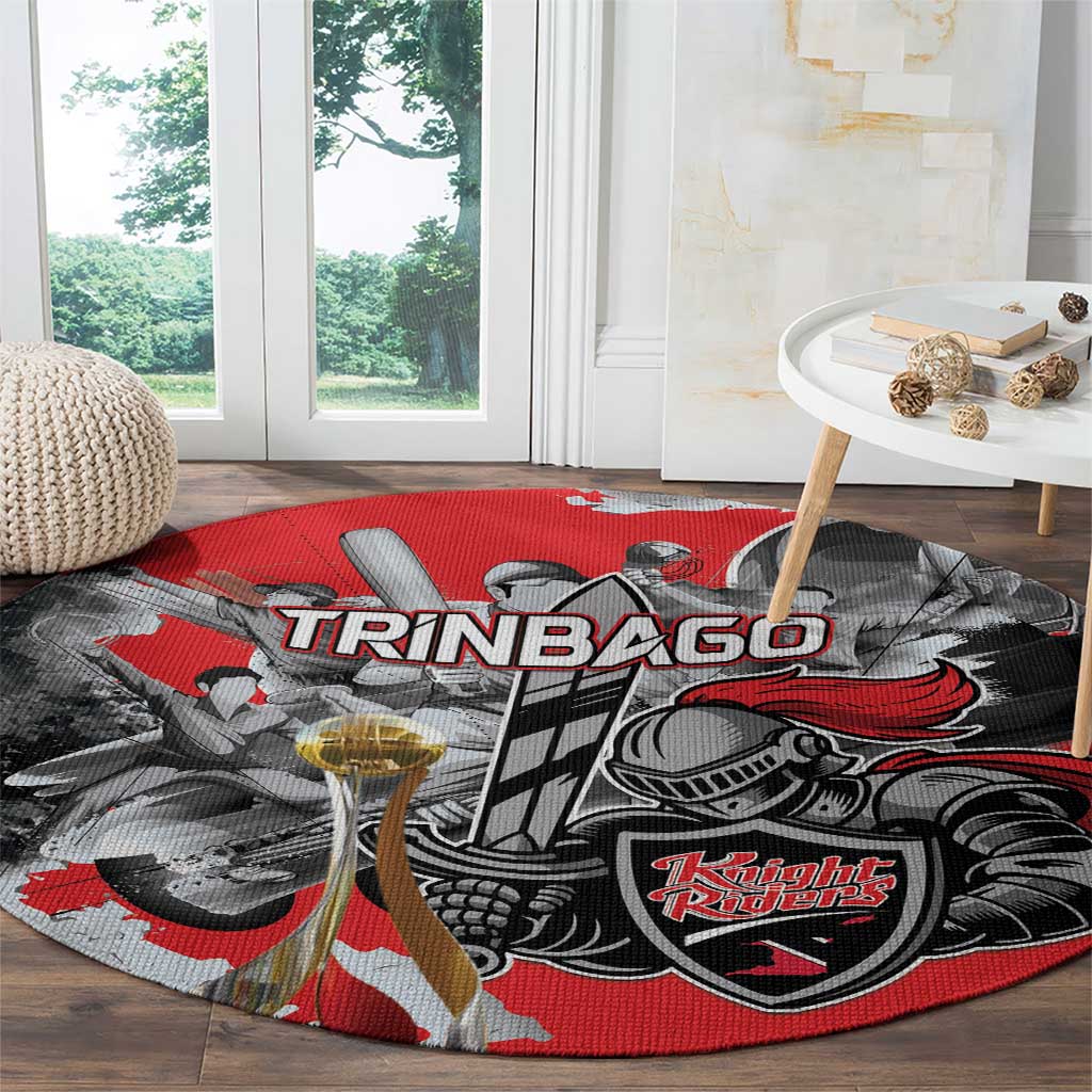 Trinbago Cricket Knight Riders Champion Round Carpet - Wonder Print Shop