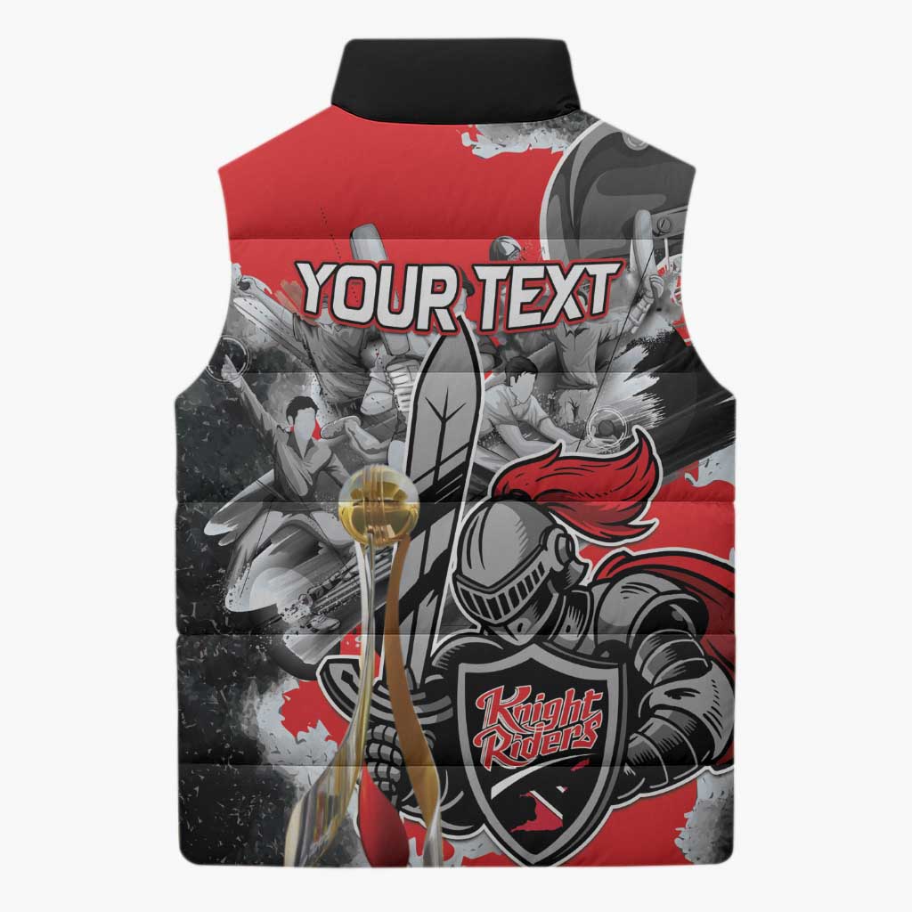Personalized Trinbago Cricket Knight Riders Champion Sleeveless Puffer Jacket - Wonder Print Shop