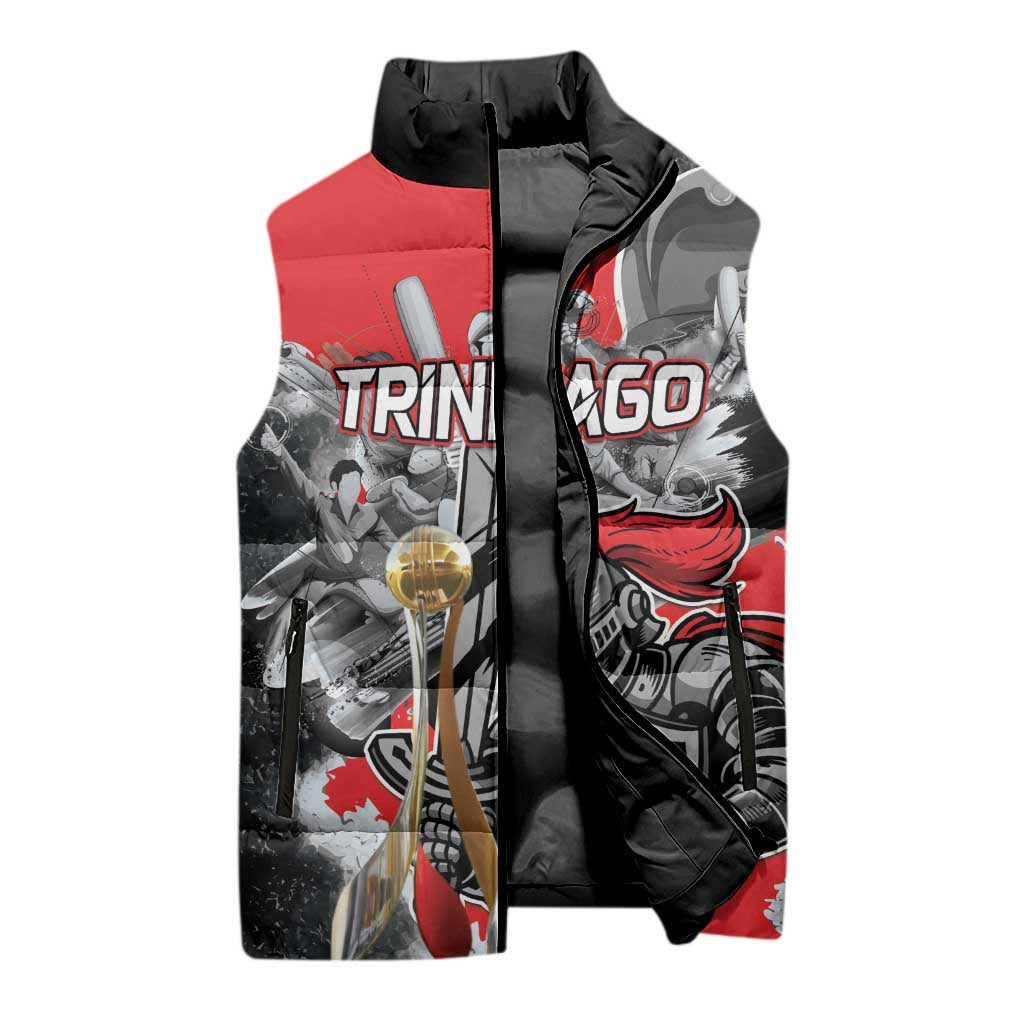 Personalized Trinbago Cricket Knight Riders Champion Sleeveless Puffer Jacket - Wonder Print Shop