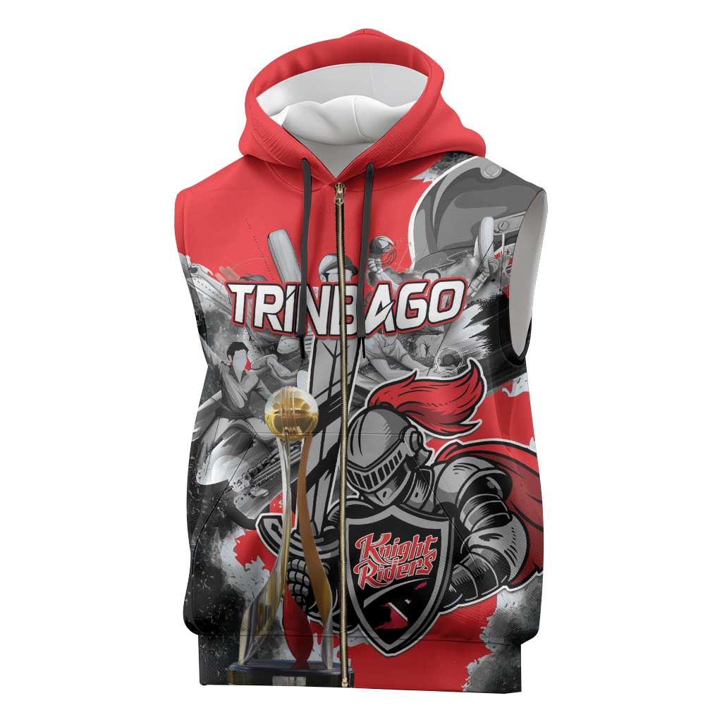 Personalized Trinbago Cricket Knight Riders Champion Sleeveless Zip Hoodie - Wonder Print Shop