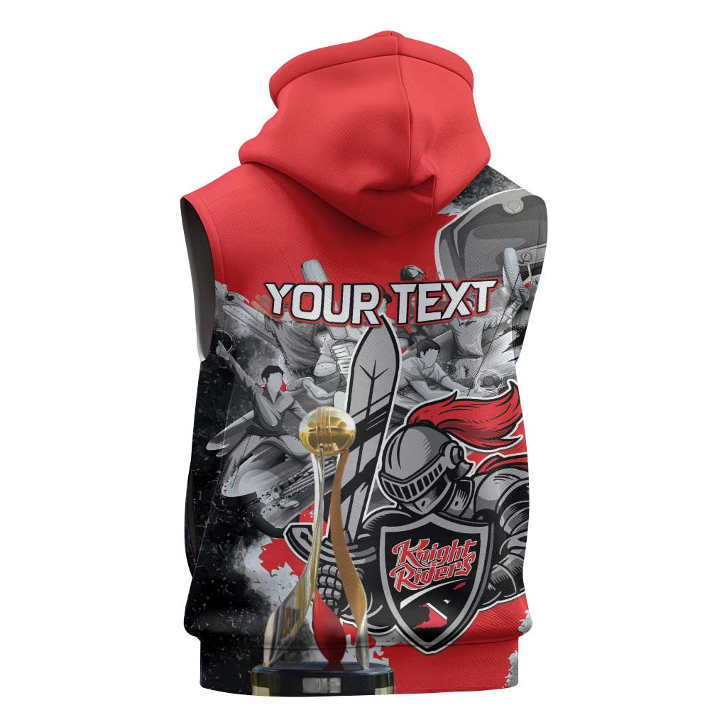 Personalized Trinbago Cricket Knight Riders Champion Sleeveless Zip Hoodie - Wonder Print Shop