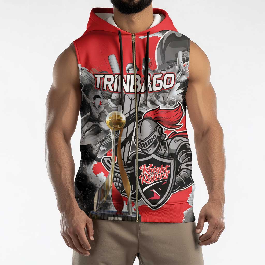 Personalized Trinbago Cricket Knight Riders Champion Sleeveless Zip Hoodie - Wonder Print Shop