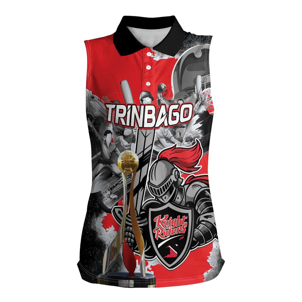 Personalized Trinbago Cricket Knight Riders Champion Women Sleeveless Polo Shirt - Wonder Print Shop