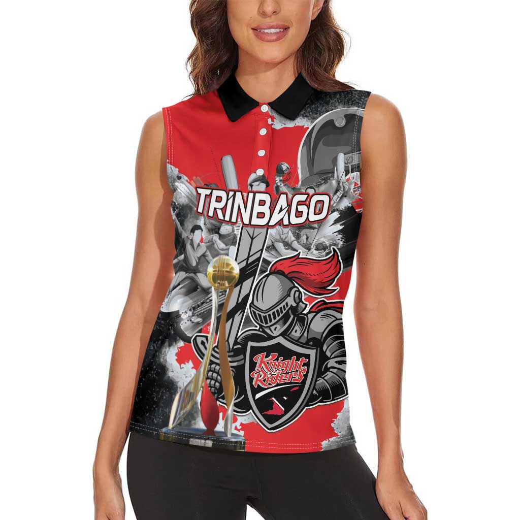 Personalized Trinbago Cricket Knight Riders Champion Women Sleeveless Polo Shirt - Wonder Print Shop