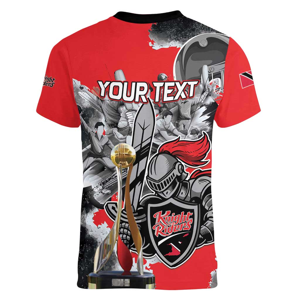 Personalized Trinbago Cricket Knight Riders Champion Women V-Neck T-Shirt - Wonder Print Shop