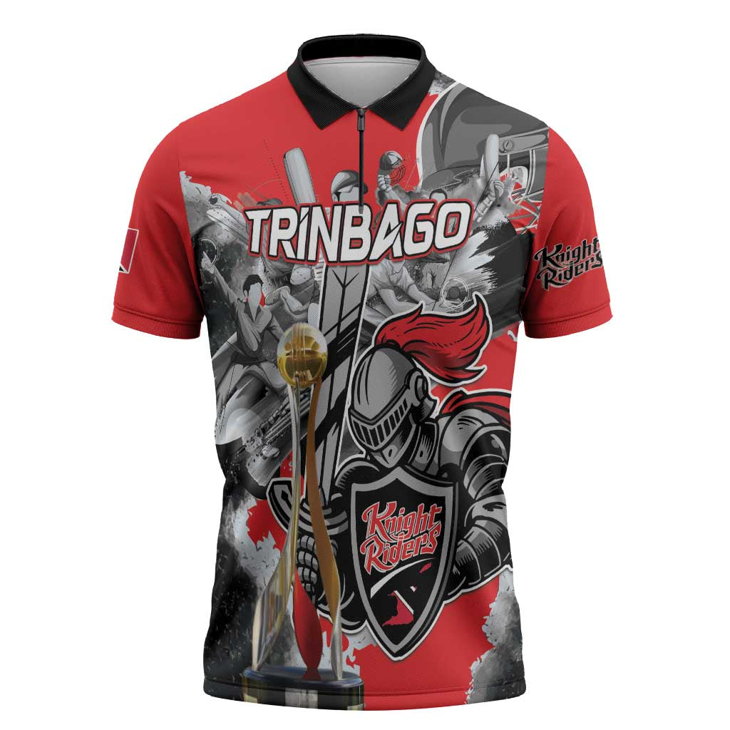 Personalized Trinbago Cricket Knight Riders Champion Zipper Polo Shirt - Wonder Print Shop