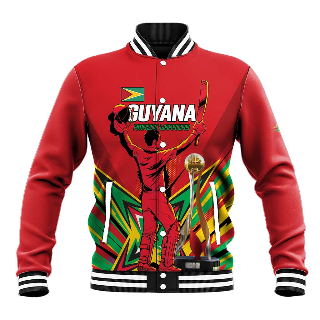 Personalized Amazon Warriors Champion Guyana Cricket Baseball Jacket - Wonder Print Shop