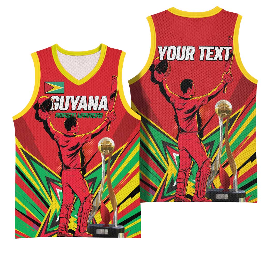 Personalized Amazon Warriors Champion Guyana Cricket Basketball Jersey - Wonder Print Shop