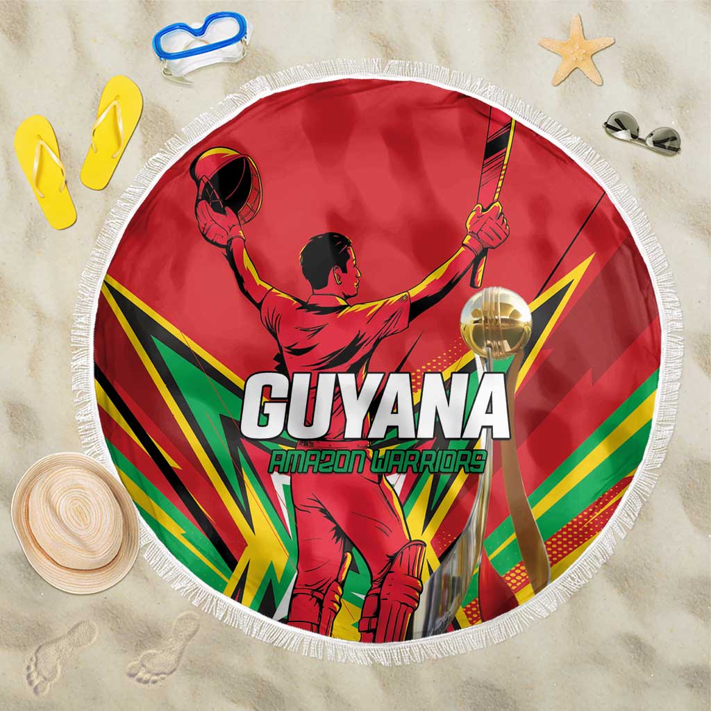 Amazon Warriors Champion Guyana Cricket Beach Blanket - Wonder Print Shop