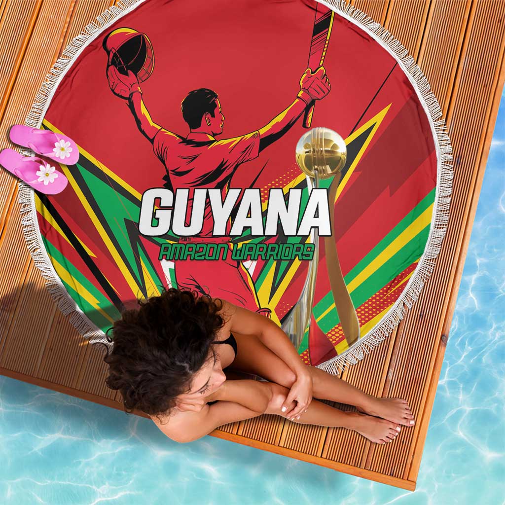 Amazon Warriors Champion Guyana Cricket Beach Blanket - Wonder Print Shop