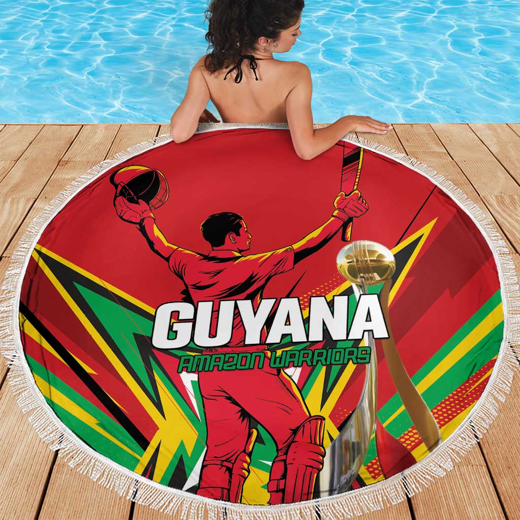 Amazon Warriors Champion Guyana Cricket Beach Blanket - Wonder Print Shop