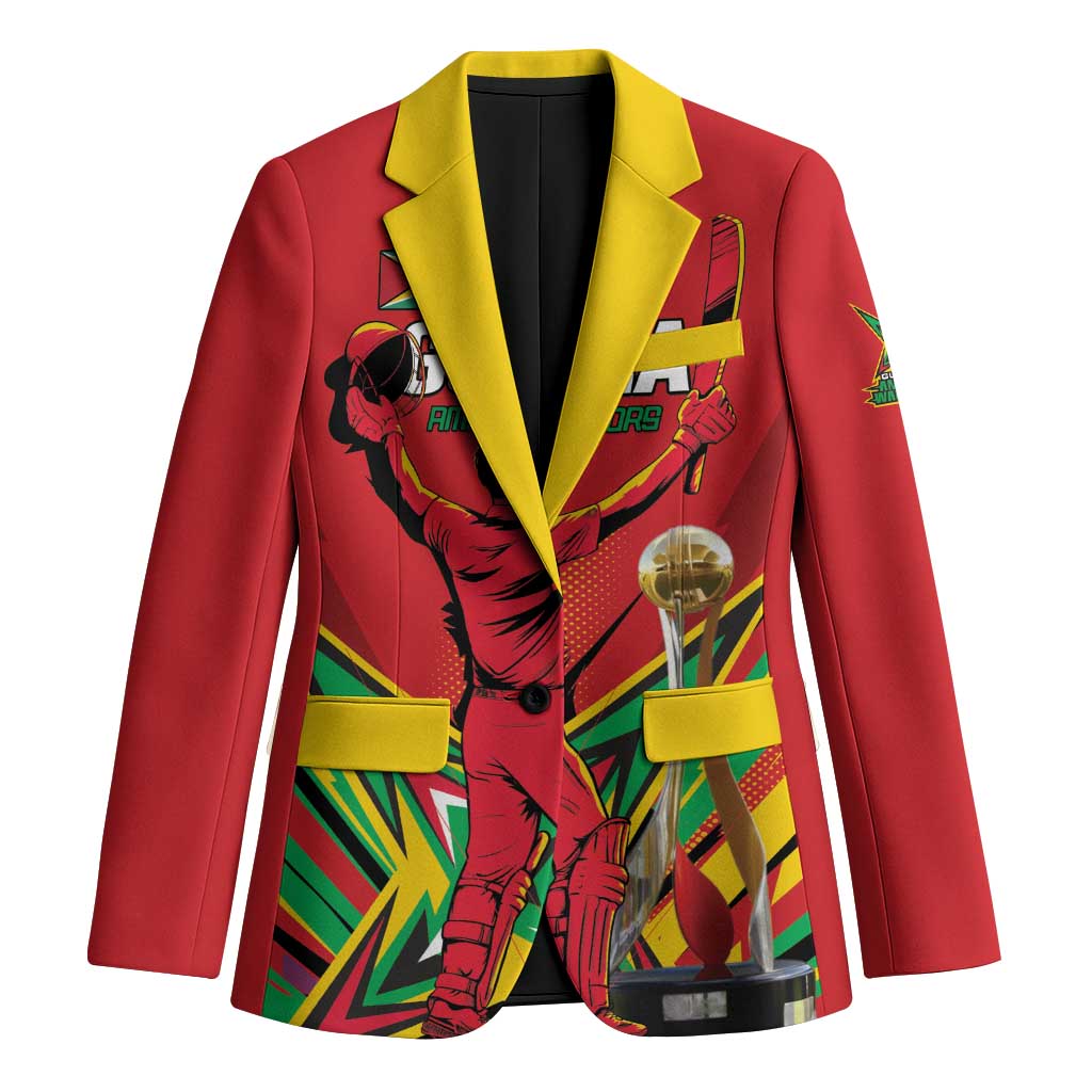 Personalized Amazon Warriors Champion Guyana Cricket Blazer - Wonder Print Shop