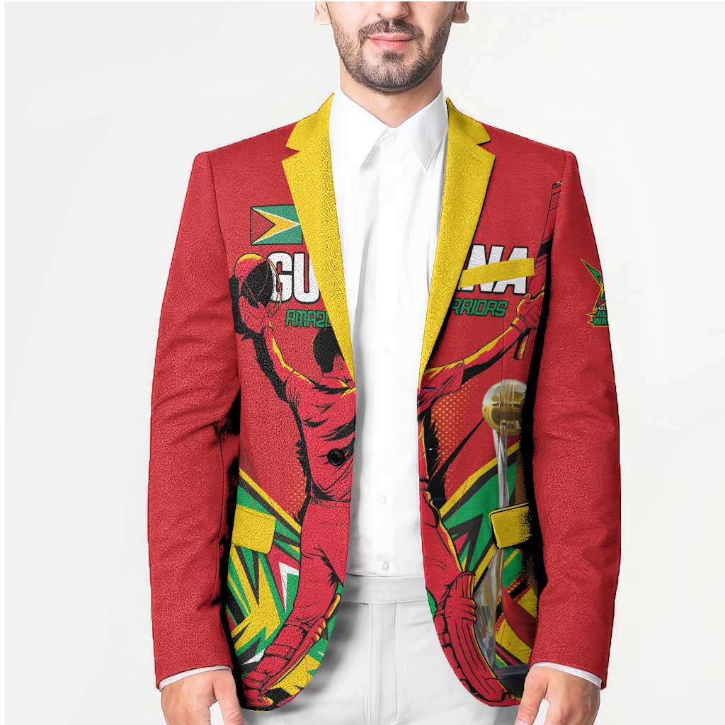 Personalized Amazon Warriors Champion Guyana Cricket Blazer - Wonder Print Shop