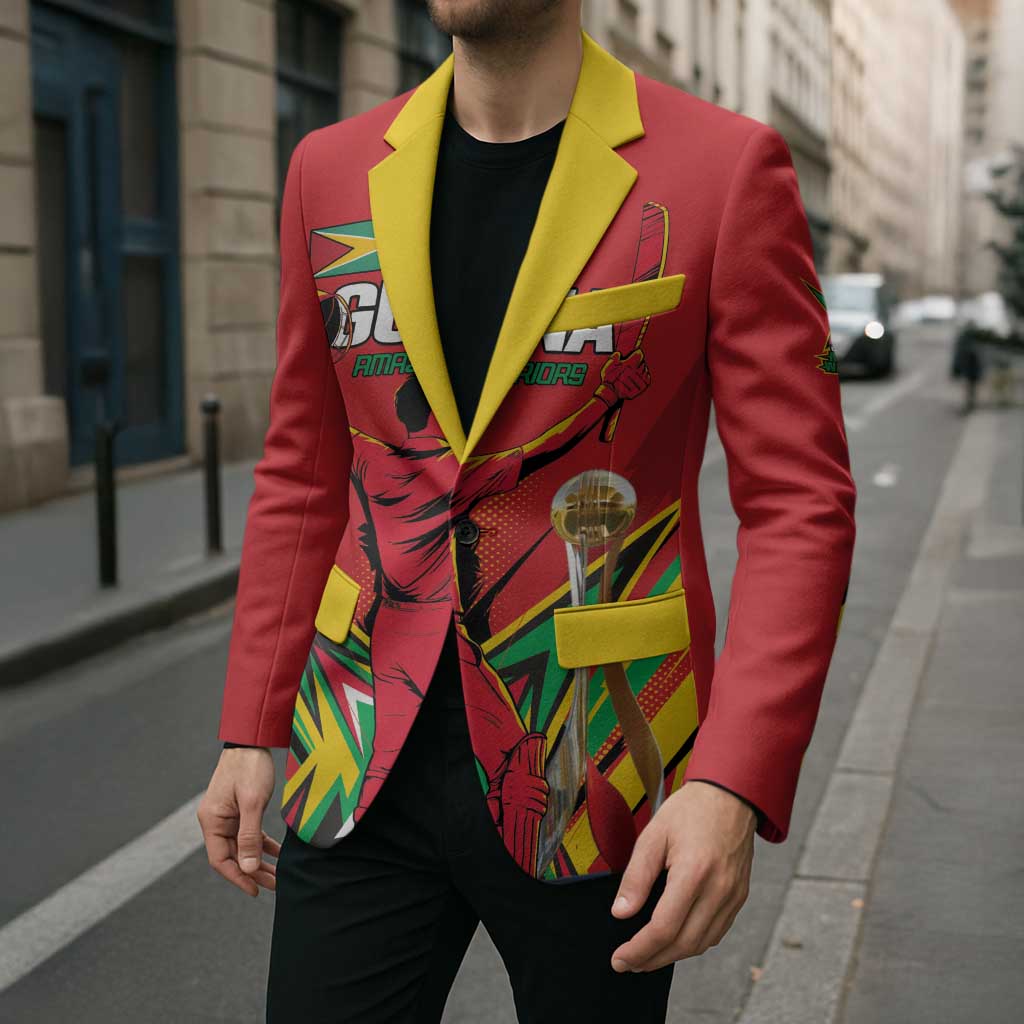 Personalized Amazon Warriors Champion Guyana Cricket Blazer - Wonder Print Shop