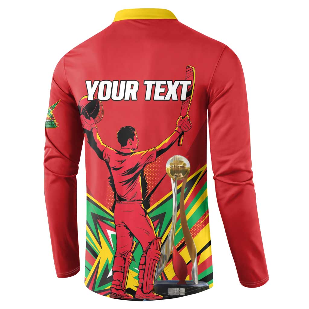 Personalized Amazon Warriors Champion Guyana Cricket Button Sweatshirt - Wonder Print Shop
