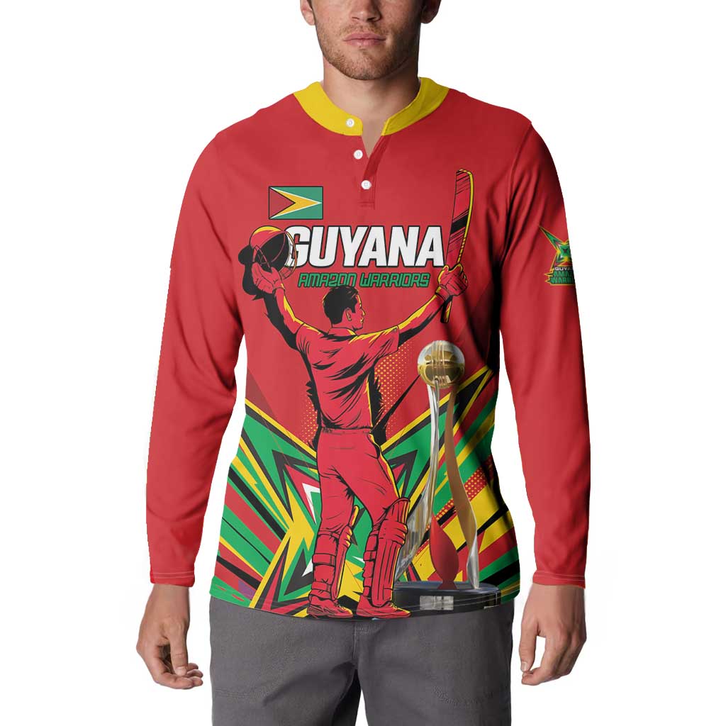 Personalized Amazon Warriors Champion Guyana Cricket Button Sweatshirt - Wonder Print Shop