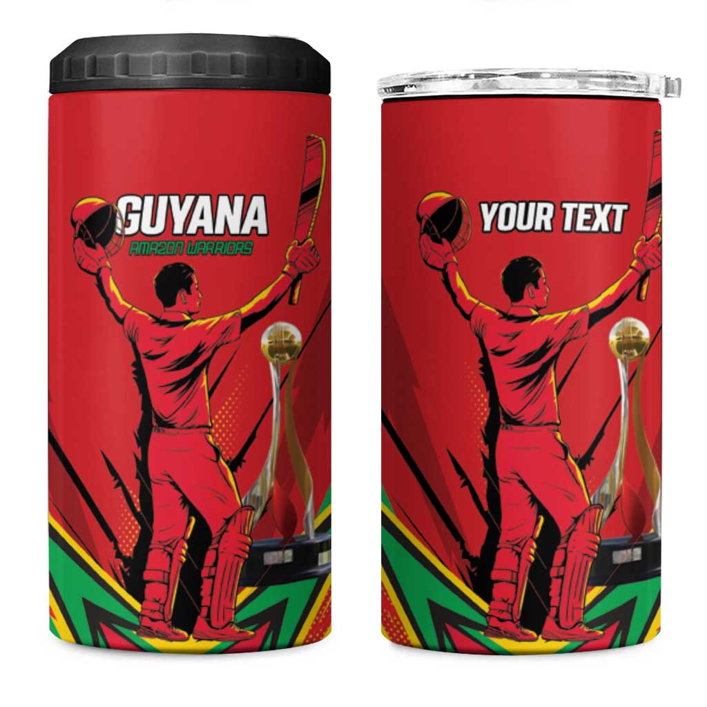 Personalized Amazon Warriors Champion Guyana Cricket 4 in 1 Can Cooler Tumbler - Wonder Print Shop