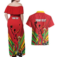 Personalized Amazon Warriors Champion Guyana Cricket Couples Matching Off Shoulder Maxi Dress and Hawaiian Shirt - Wonder Print Shop
