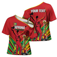 Personalized Amazon Warriors Champion Guyana Cricket Cross Shoulder Shirt - Wonder Print Shop