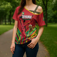 Personalized Amazon Warriors Champion Guyana Cricket Cross Shoulder Shirt - Wonder Print Shop