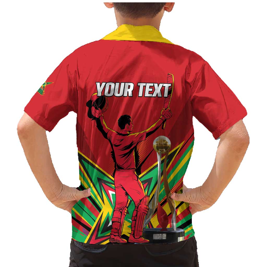 Personalized Amazon Warriors Champion Guyana Cricket Family Matching Mermaid Dress and Hawaiian Shirt - Wonder Print Shop