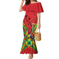 Personalized Amazon Warriors Champion Guyana Cricket Family Matching Mermaid Dress and Hawaiian Shirt - Wonder Print Shop