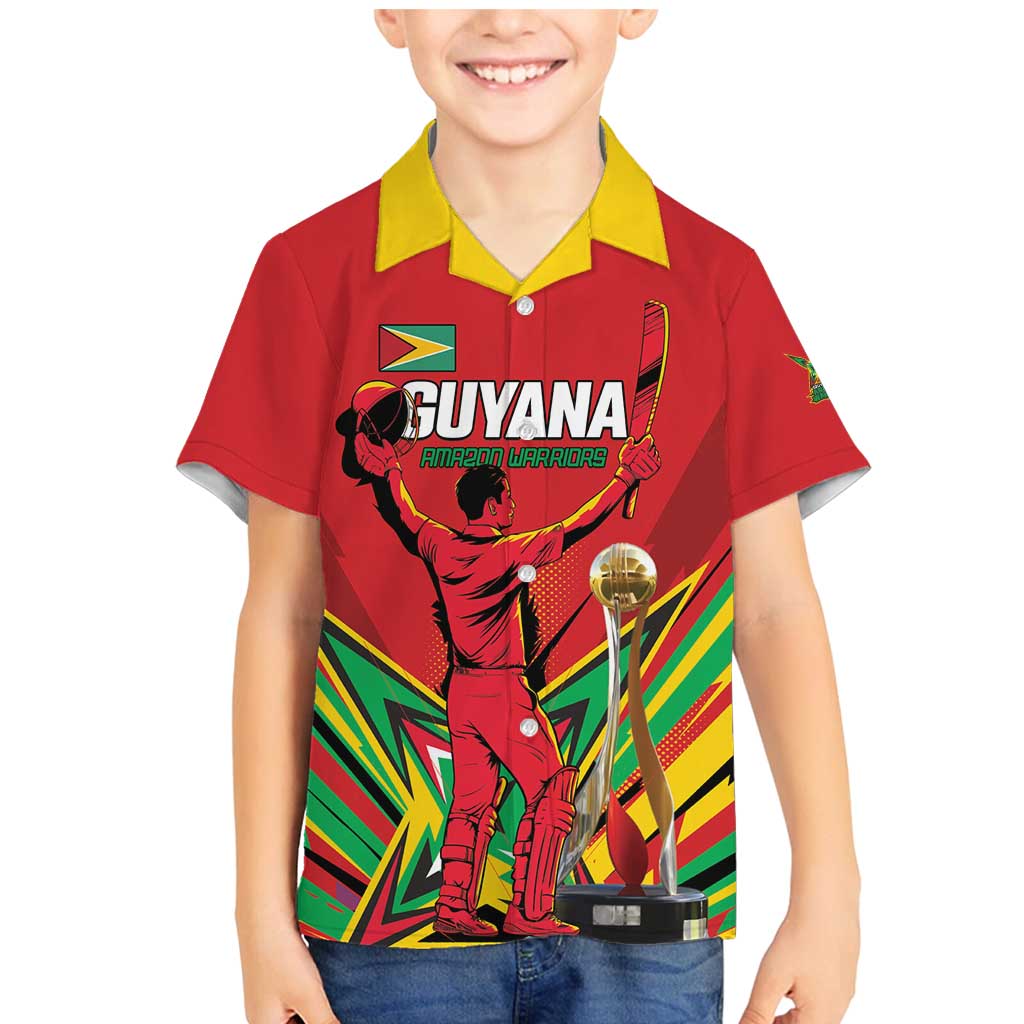 Personalized Amazon Warriors Champion Guyana Cricket Family Matching Mermaid Dress and Hawaiian Shirt - Wonder Print Shop