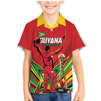 Personalized Amazon Warriors Champion Guyana Cricket Family Matching Mermaid Dress and Hawaiian Shirt - Wonder Print Shop