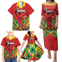 Personalized Amazon Warriors Champion Guyana Cricket Family Matching Puletasi and Hawaiian Shirt - Wonder Print Shop