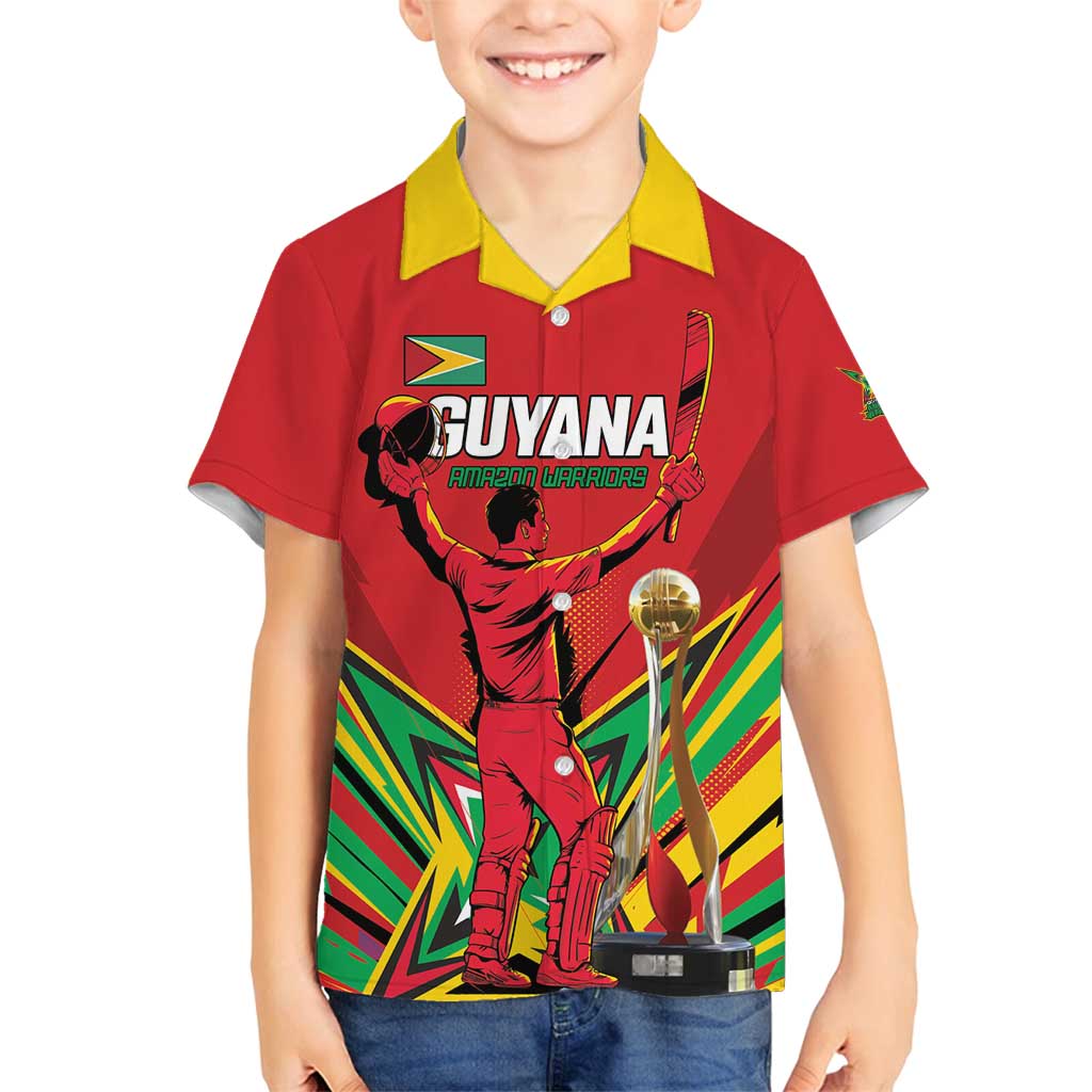 Personalized Amazon Warriors Champion Guyana Cricket Family Matching Tank Maxi Dress and Hawaiian Shirt - Wonder Print Shop