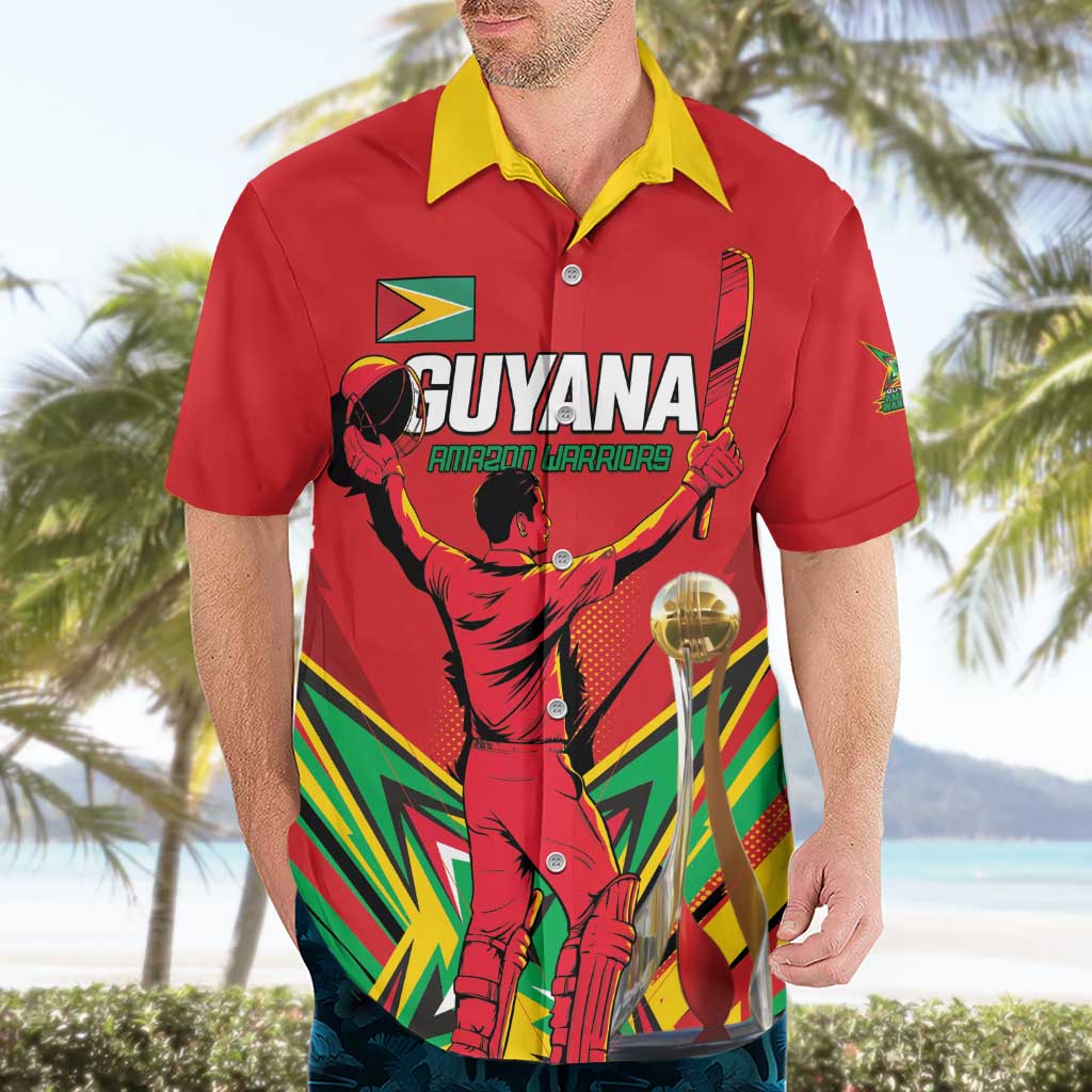 Personalized Amazon Warriors Champion Guyana Cricket Hawaiian Shirt - Wonder Print Shop