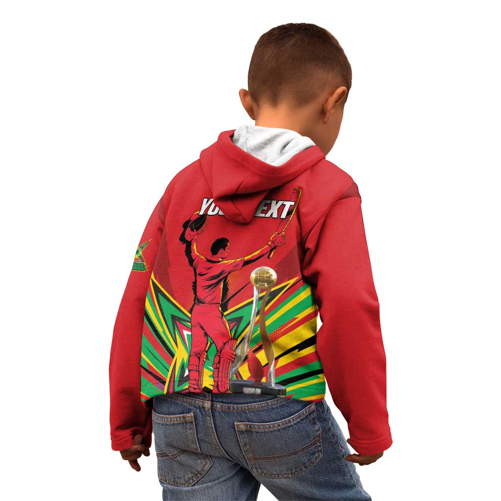 Personalized Amazon Warriors Champion Guyana Cricket Kid Hoodie - Wonder Print Shop