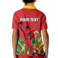 Personalized Amazon Warriors Champion Guyana Cricket Kid Polo Shirt - Wonder Print Shop