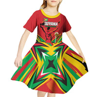 Personalized Amazon Warriors Champion Guyana Cricket Kid Short Sleeve Dress - Wonder Print Shop