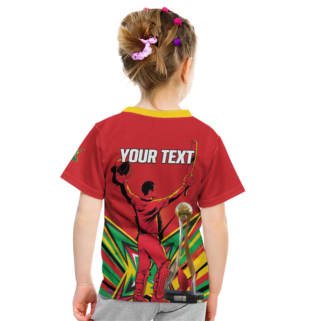 Personalized Amazon Warriors Champion Guyana Cricket Kid T Shirt - Wonder Print Shop