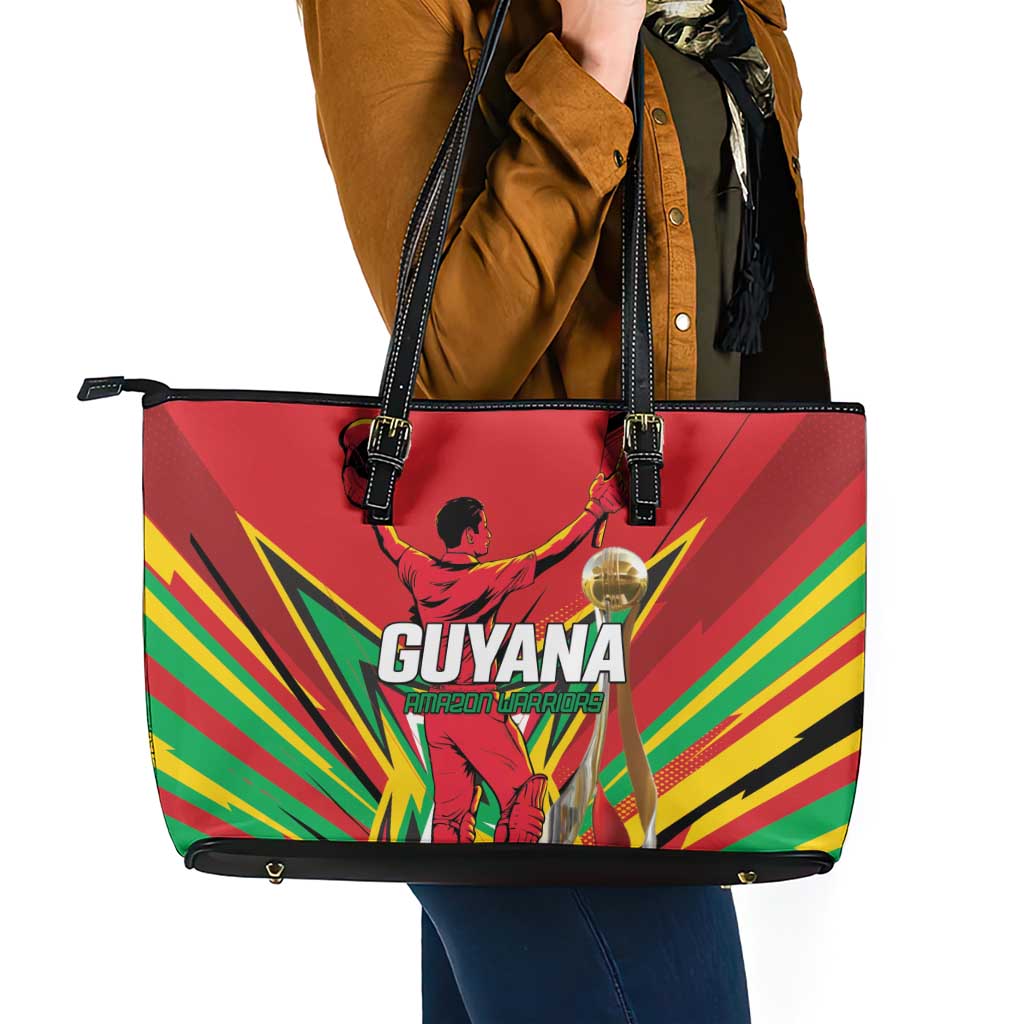 Amazon Warriors Champion Guyana Cricket Leather Tote Bag - Wonder Print Shop