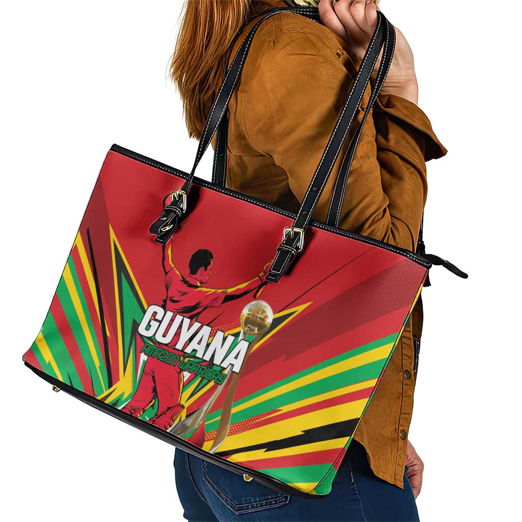 Amazon Warriors Champion Guyana Cricket Leather Tote Bag - Wonder Print Shop