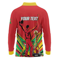 Personalized Amazon Warriors Champion Guyana Cricket Long Sleeve Polo Shirt - Wonder Print Shop