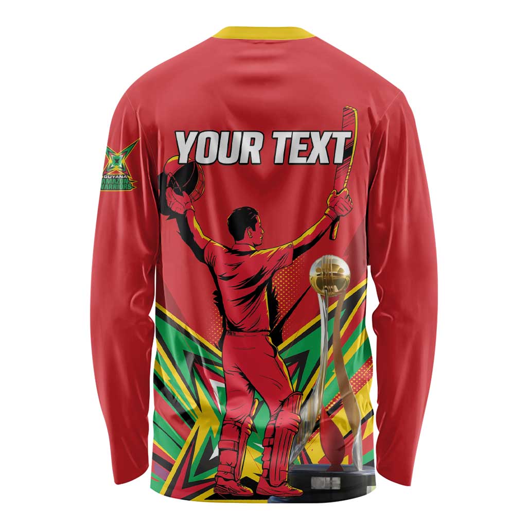 Personalized Amazon Warriors Champion Guyana Cricket Long Sleeve Shirt - Wonder Print Shop