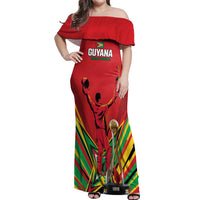 Personalized Amazon Warriors Champion Guyana Cricket Off Shoulder Maxi Dress - Wonder Print Shop